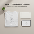 Nette T digital t-shirt design template